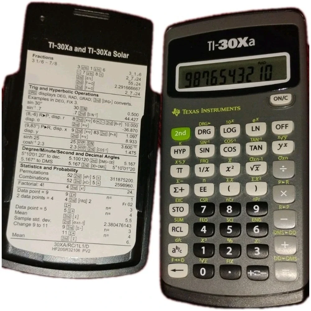 Texas Instruments TI-30Xa Scientific Calculator Solar Powered tested‎